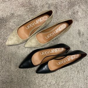 Pair of Nude & Black Calvin Kline pumps - size 7.5